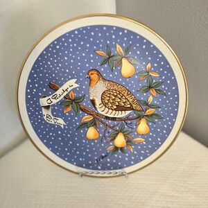 A Partridge In A Pear Tree Display Plate 12 Days of Christmas Collector Plates